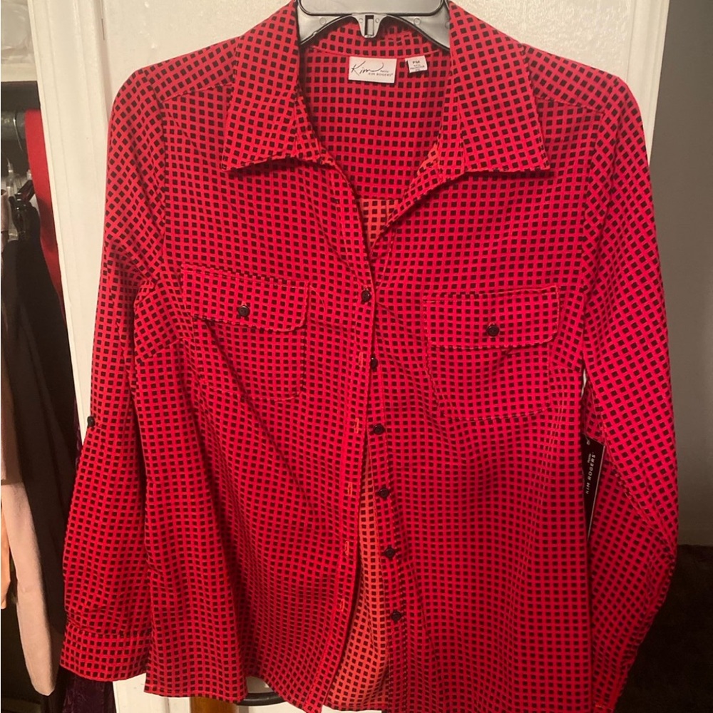 Red and Black Checkered ladies  Shirt